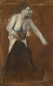 自分で洗う女、1866-68年頃（厚紙に油彩）